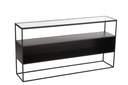 Console Square Metal/Glass Black