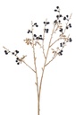 Branche Baies + Feuilles Plastique Bleu Foncé/Or