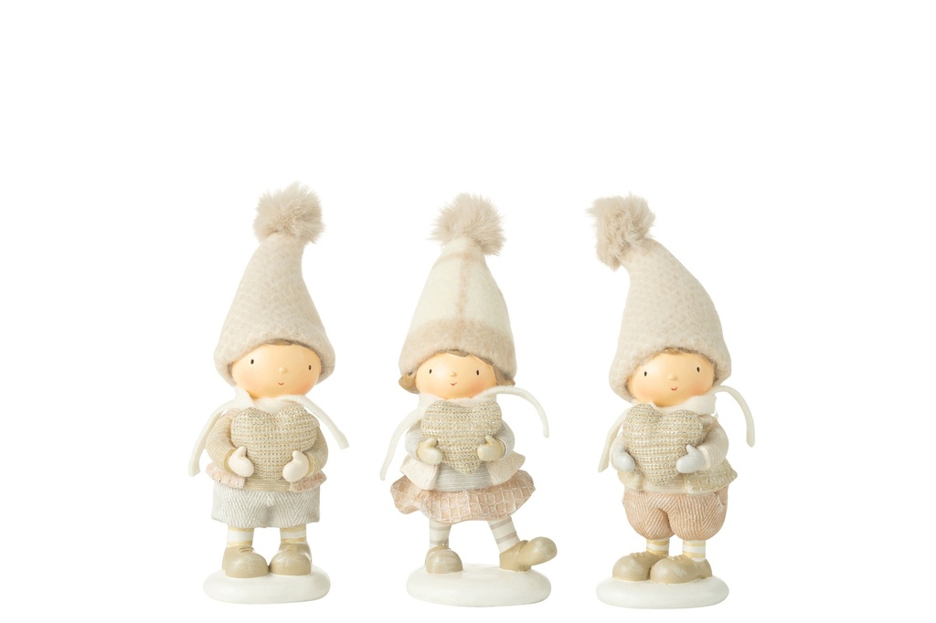 Boy+Girl Winter Heart Resin Assortment