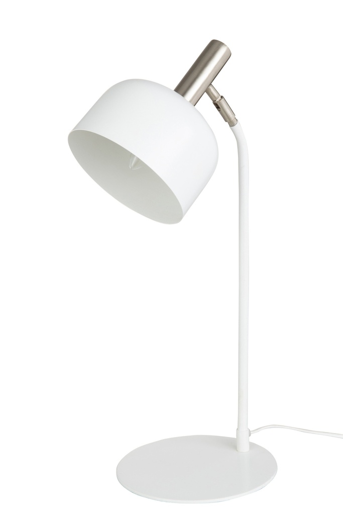 [38017] Lampe de table inclinable en métal blanc/doré