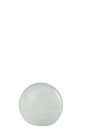 Paperweight Twister Round Glass White