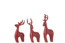 Set Of 3 Reindeer Resin Electroplated