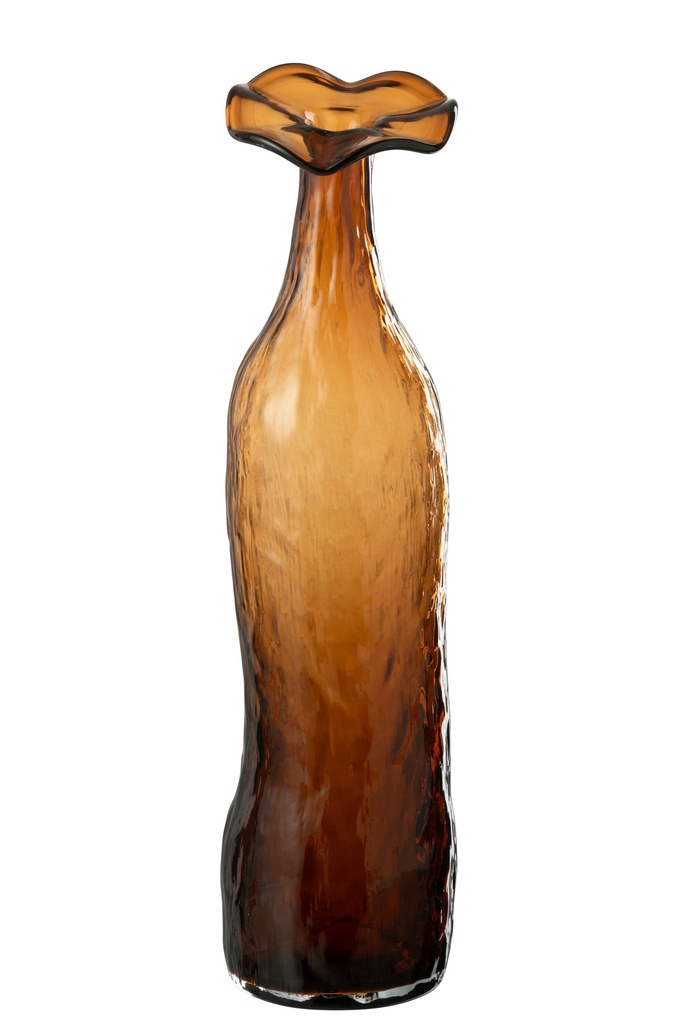 Vase Blooming Glass Brown Large