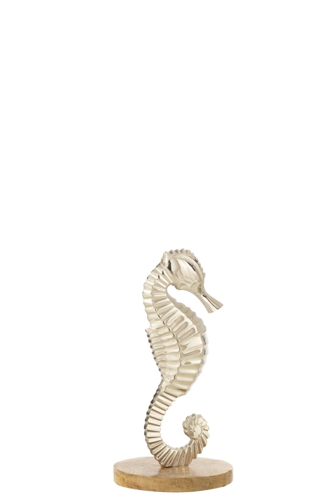 Hippocampe sur socle en aluminium