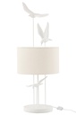 Lamp Table Birds Poly White/Beige
