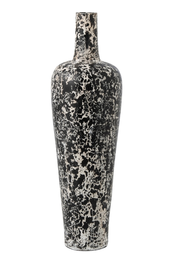 Vase Ruby Terracotta Black/White Large