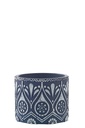 Candle Terracotta Blue/White Small