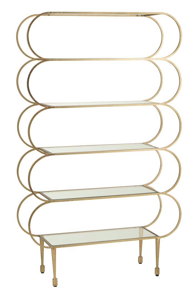 Ladder Shelf Rounded Corners Glass