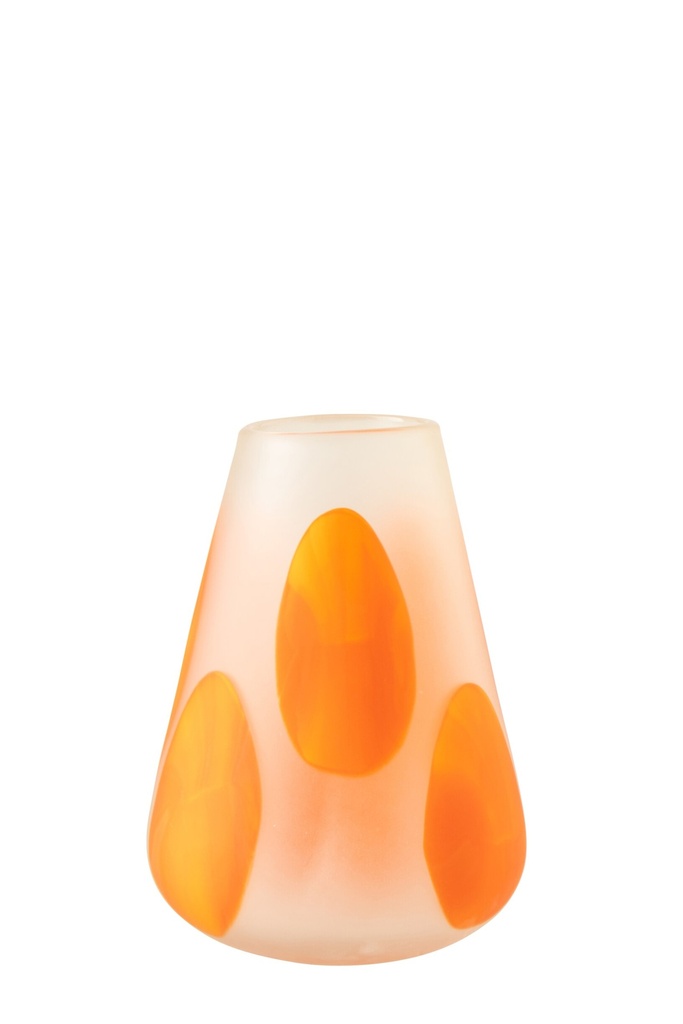 Hurricane Dots Glass Dark Orange/Transparent