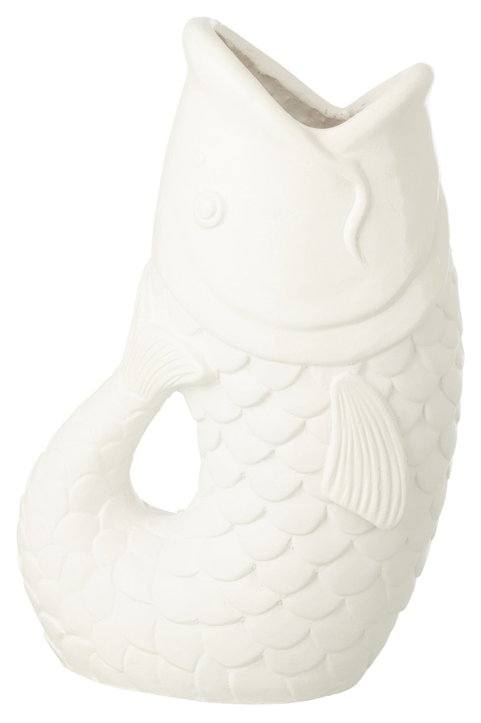 Flowerpot Fish Outdoor Magnesium White