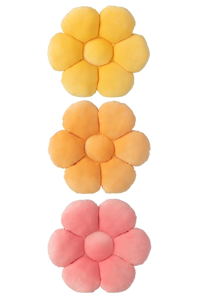 Flower Polyester Pink/Orange Assortment Of