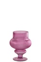Vase Ada Ribbed Glass Fuchsia