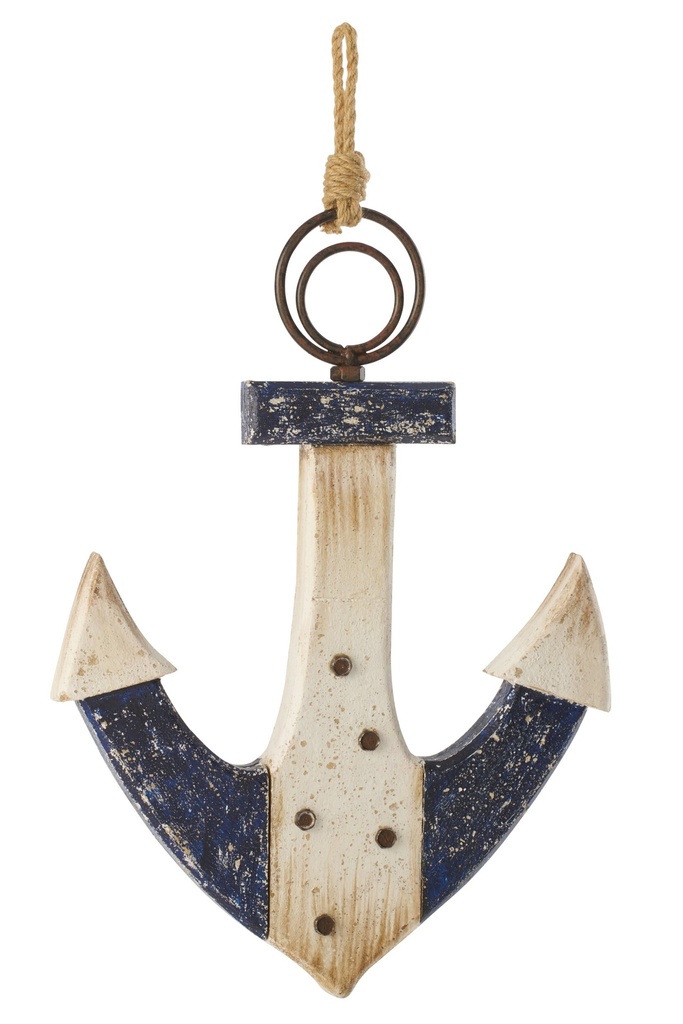 Anchor Paulownia Wood Blue/White Large