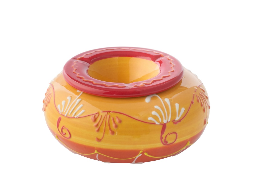 Ashtray Ceramic Orange/Red Large