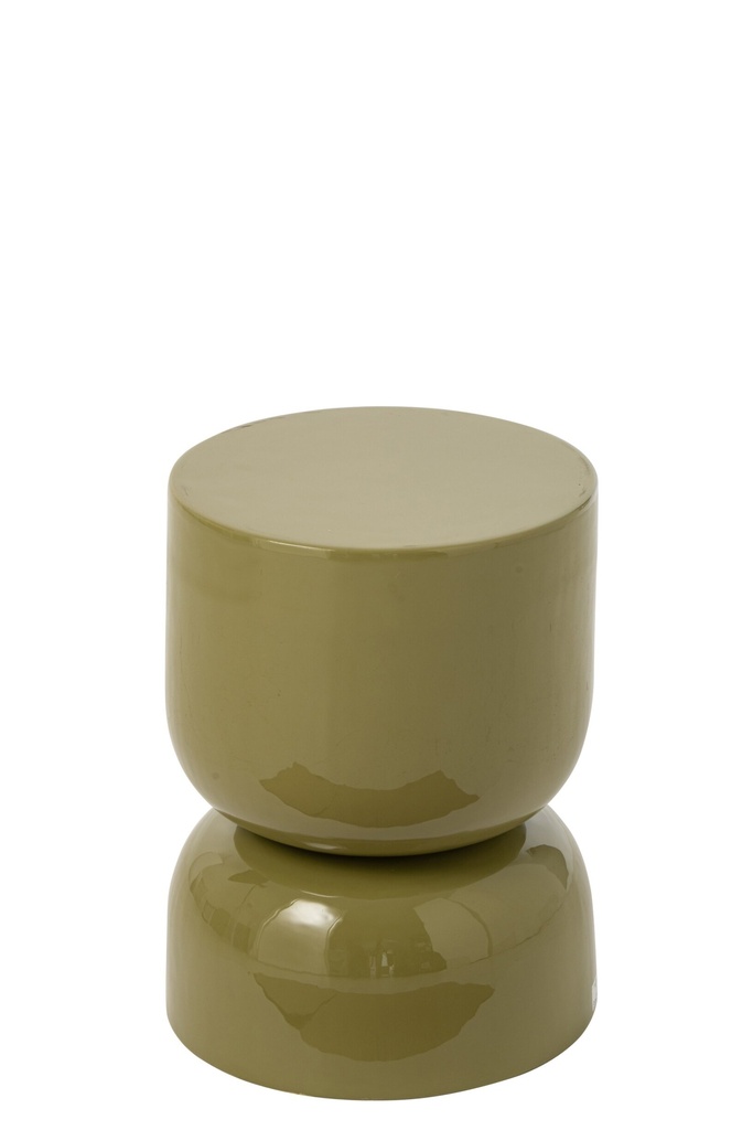 STOOL IRON OLIVE