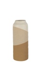 Vase Cylindre Céramique Beige/Marron Clair