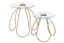 Ensemble de 2 tables d'appoint rondes