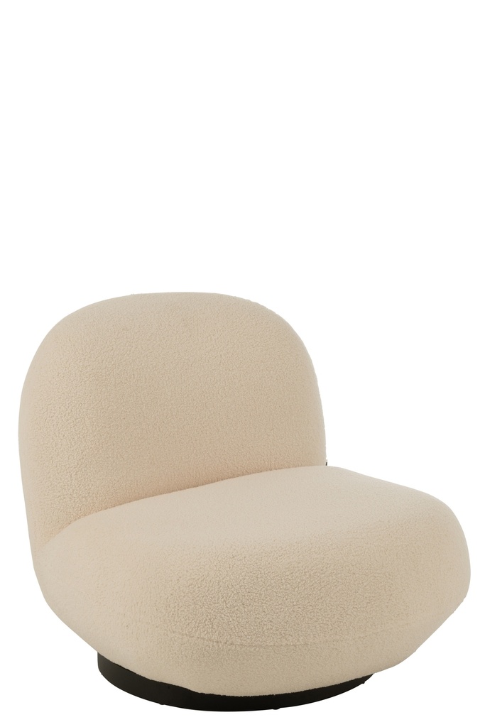 Fauteuil Lounge Snow Peuplier Bois/Mousse