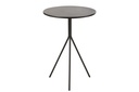 Table basse ronde en métal noir