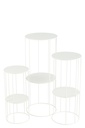 Set Of 3 Flower Stands Metal