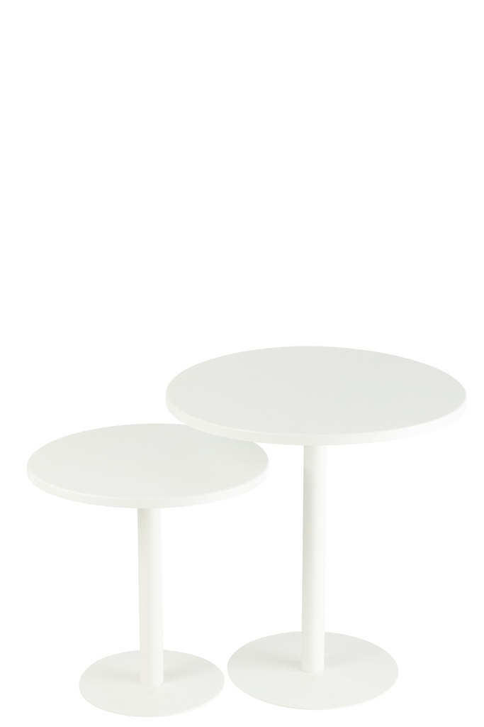 [46262] Set Of 2 Side Tables Round