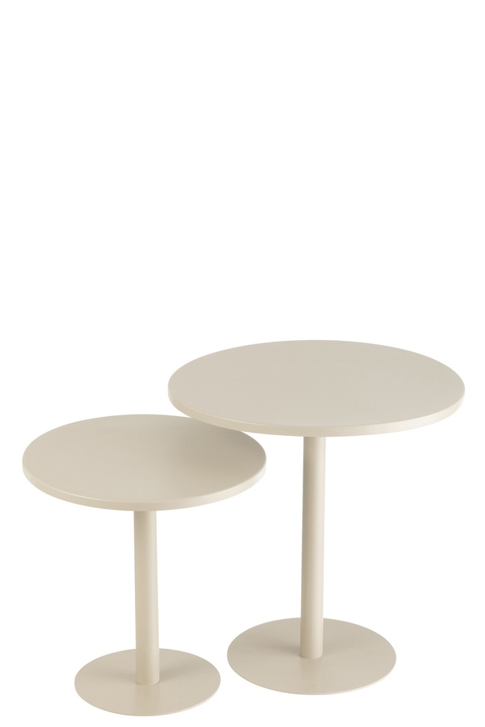 Set Of 2 Side Tables Round