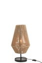 Lampe de table cône fer/jute naturel