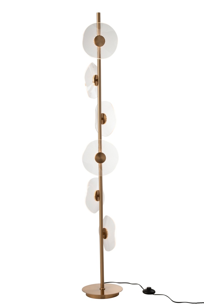 Lampadaire LED Fleur Fer/Plastique