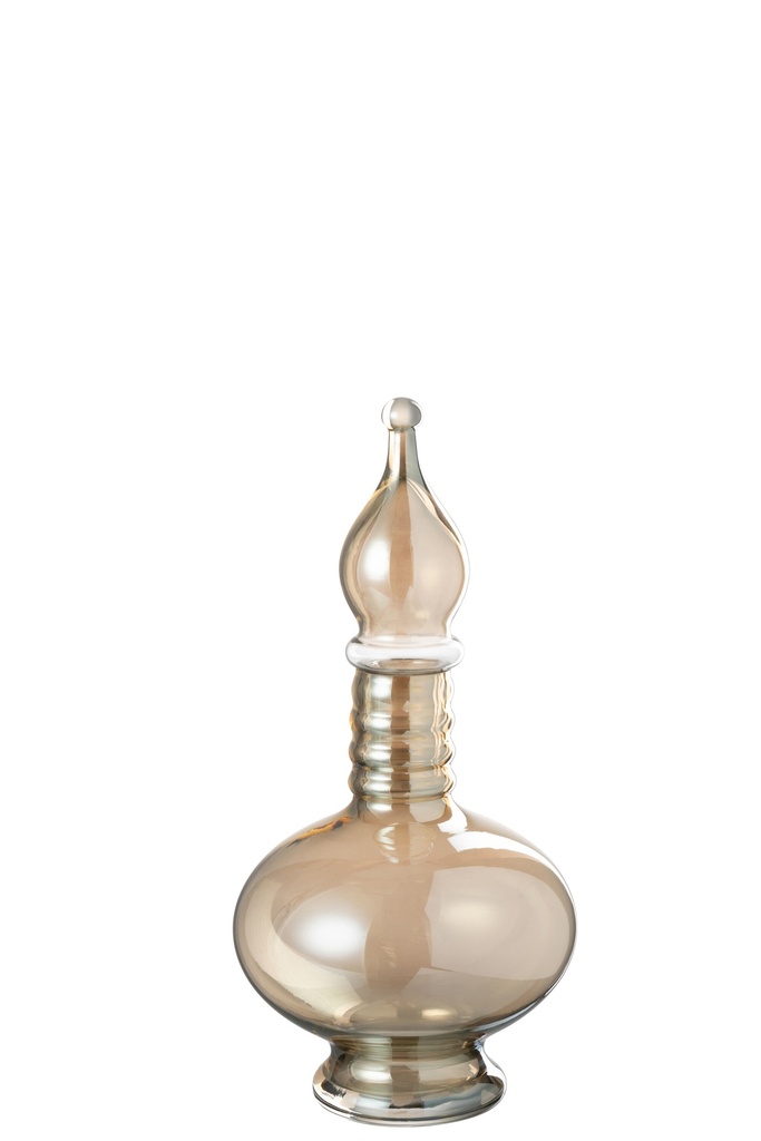 [48082] Vase + Bouchon Fiole Déco Joey Verre