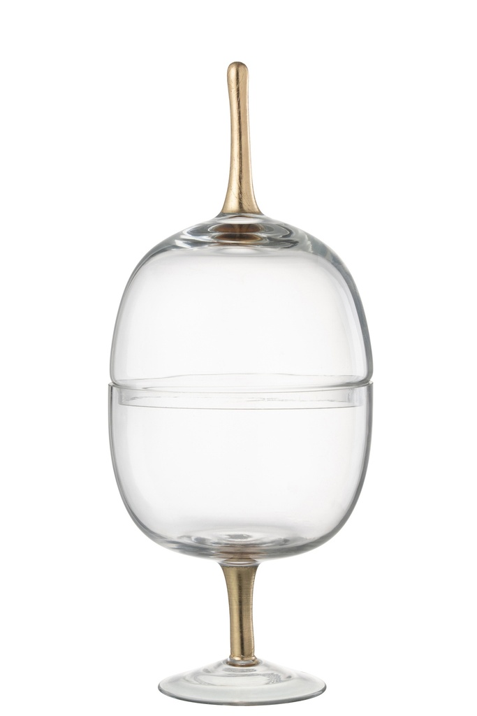 Bocal de rangement sur pied en verre