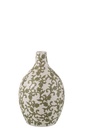 Vase Yezi Rond Porcelaine Vert/Blanc