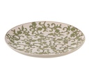 Assiette décorative Yezi en porcelaine verte/blanche