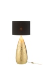 Lampe + abat-jour goutte céramique or petit
