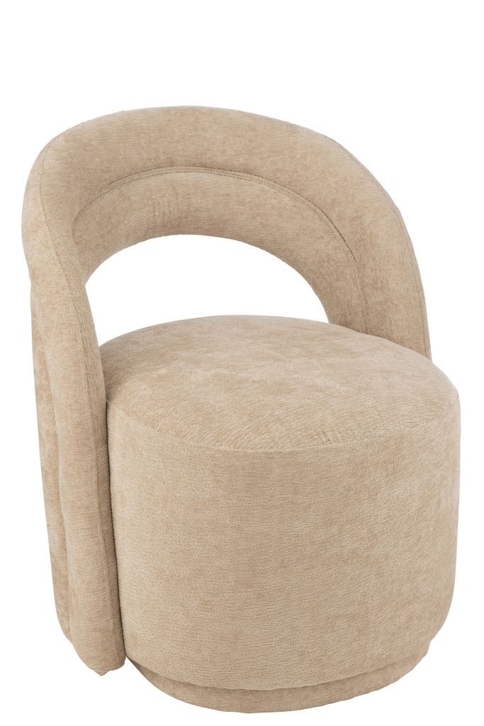 Fauteuil d'appoint textile beige