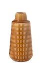 Vase Ria en porcelaine sculptée moutarde