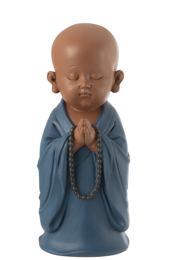 [50658] Monk Praying Resin Blue