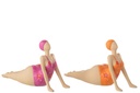 Femme allongée en yoga, mélange de polyrésine