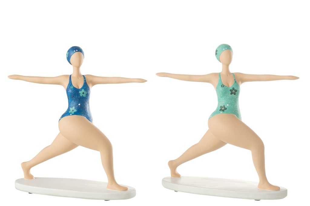 [50735] Woman Yoga Stretch Polyresin Mix
