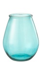 Vase Egg Glass Aqua Large