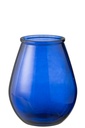 Vase Egg Glass Blue Large
