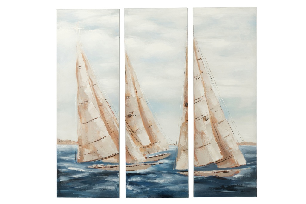 Set Of 3 Painting Vog Acrylic/Canvas