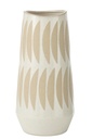 Vase Kai Grès Beige/Blanc Grand