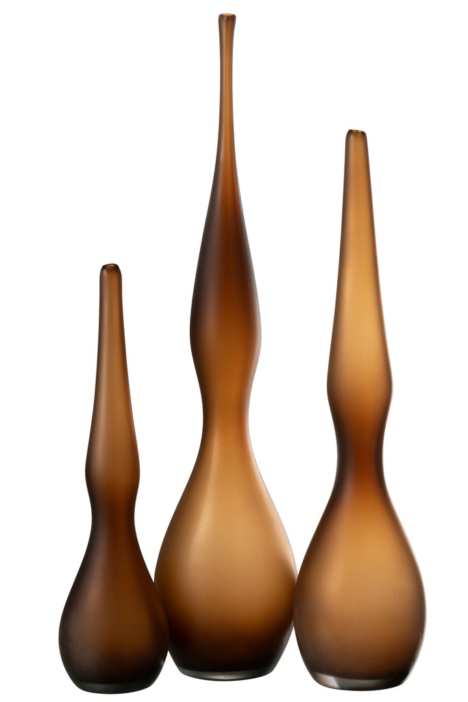 [53416] Set Of 3 Vases Yoko Curved