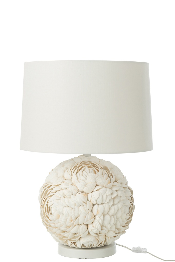 Lampe de table Shell blanche grande taille