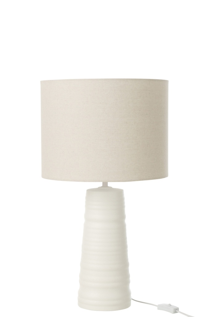 [53977] Lampe de table en céramique blanche