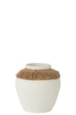 Vase Ibiza Argile/Roseau Blanc/Naturel Petit