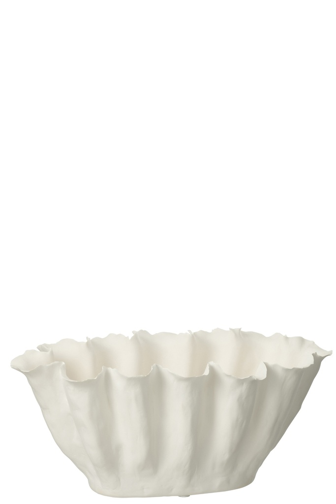 Vase Calyx Ceramic White Small