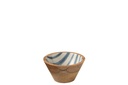 Bowl Stripes Mango Wood Blue/White