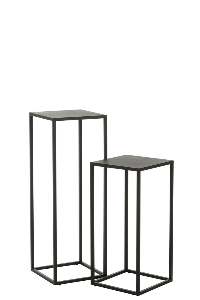 Set Of 2 Side Tables Square