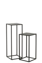 Ensemble de 2 tables d'appoint carrées